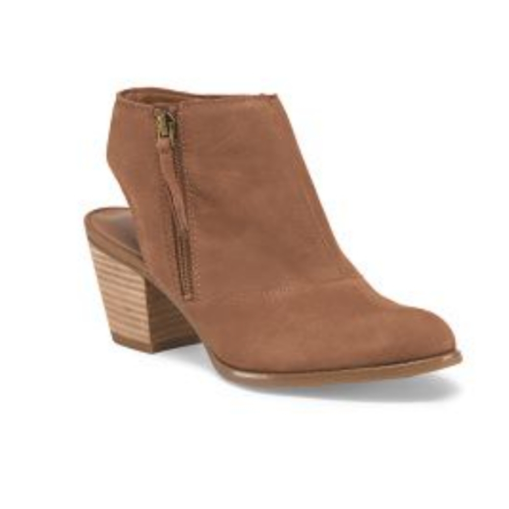 Franco Sarto Womens “ Humble” Tan Suede Cut Out Bootie Size 7